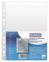 Koszulki na dokumenty DONAU, PP, A4, groszkowe, 50mikr., 100szt.