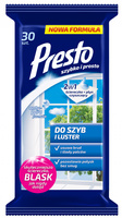 Ściereczki gospodarcze PRESTO, do szyb i luster, 30szt., białe