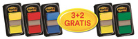 Zakładki indeksujące Post-it® (680-P5), zestaw promocyjny, 25,4x43,2mm, 3x50 + 2x50 GRATIS, mix kolorów