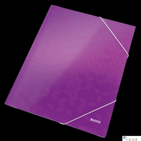 Teczka kartonowa z gumką WOW fioletowa 39820062 LEITZ