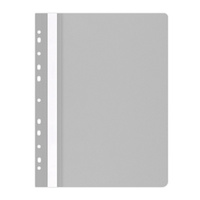 Skoroszyt OFFICE PRODUCTS, PP, A4, miękki, 100/170mikr., wpinany, szary