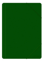 Teczka z gumką OFFICE PRODUCTS, A4, PP, 500mikr., 3-skrz., zielona
