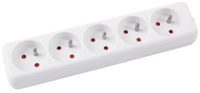 Przedłużacz OFFICE PRODUCTS, 5 gniazd, 1,5m, z uziemieniem, biały