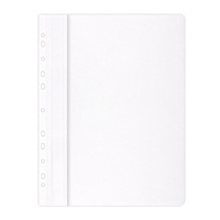 Skoroszyt OFFICE PRODUCTS, PP, A4, miękki, 100/170mikr., wpinany, biały