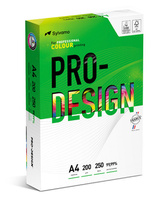 Papier ksero PRO-DESIGN FSC, satynowany, klasa A++, A4, 168CIE, 200gsm, 250 ark.
