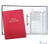 Teczka do akt osobowych z zamkiem czerwona zadruk.1824-339-062  WARTA