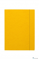 Teczka z gumką prostą DOTTS A4 preszpan żółta 390g