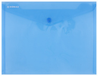 Teczka kopertowa DONAU zatrzask, PP, C5, 180mikr., niebieska