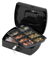 Kasetka na pieniądze Q-CONNECT, duża, 255x85x200mm, czarna