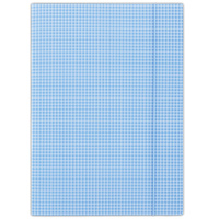 Teczka z gumką DONAU, karton, A4, 400gsm, 3-skrz., niebieska w kratę