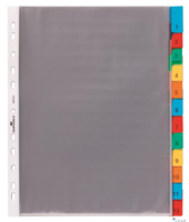 Przekładki A4, kolorowe indeks, 12 części, 1 -12 przezr. 663319 DURABLE (X)