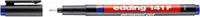 Foliopis permanentny e-141 F EDDING, 0,6mm niebieski