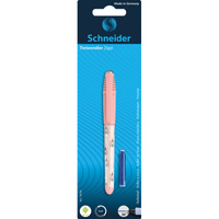 Pióro kulkowe SCHNEIDER Zippi + 1 cartridge, blister, mix kolorów