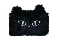 Piórnik saszetka KEYROAD Memoris Fluffy, kot, włochata, czarna