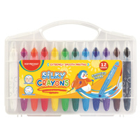 Kredki żelowe KEYROAD Smoozy Craft, 12sz., zmywalne, pudełko, mix kolorów