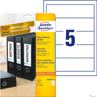 Wkłady do segregatorów C32267-25 54x190 25 ark. Avery Zweckform