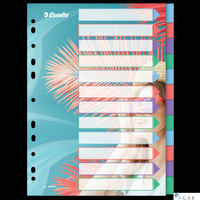 Przekładki ColourBreeze PP A4, 12 przekładek Esselte 628501