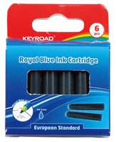 Naboje do piór KEYROAD, 6 szt., zawieszka, niebieski