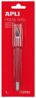 Nóż precyzyjny APLI Hobby Knife, skalpel, czerwony