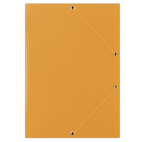 Teczka z gumką DONAU, karton, A4, 400gsm, 3-skrz., pomarańczowa